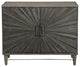 Uttermost Shield Gray Oak 2 Door Cabinet 25085