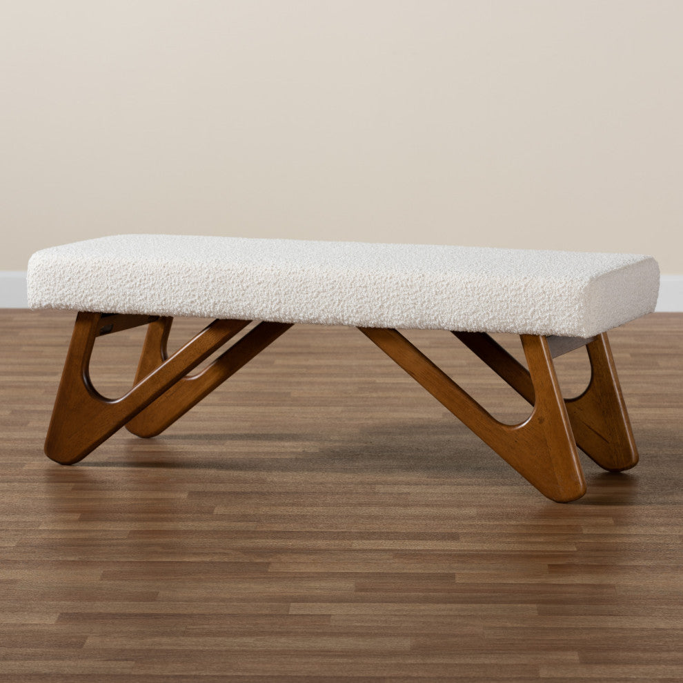 Beechmoor Cream Boucle Bench