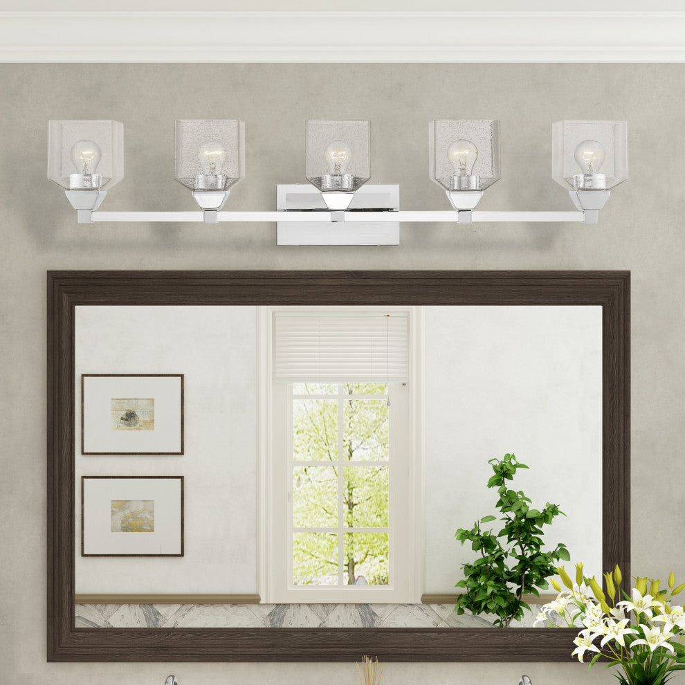 Aragon 5 Light Polished Chrome Vanity Sconce
