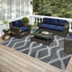 Indoor/Outdoor Sedona SN9 Midnight Machine Washable 9' x 12' Rug