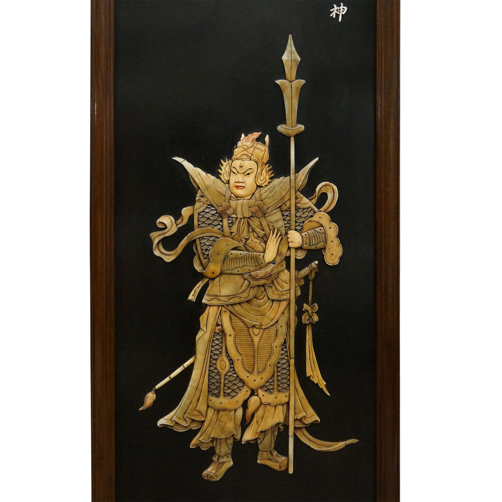 Consigned Early 20 Century Antique Chinese Rosewood with Jade inlay Wall Plaques