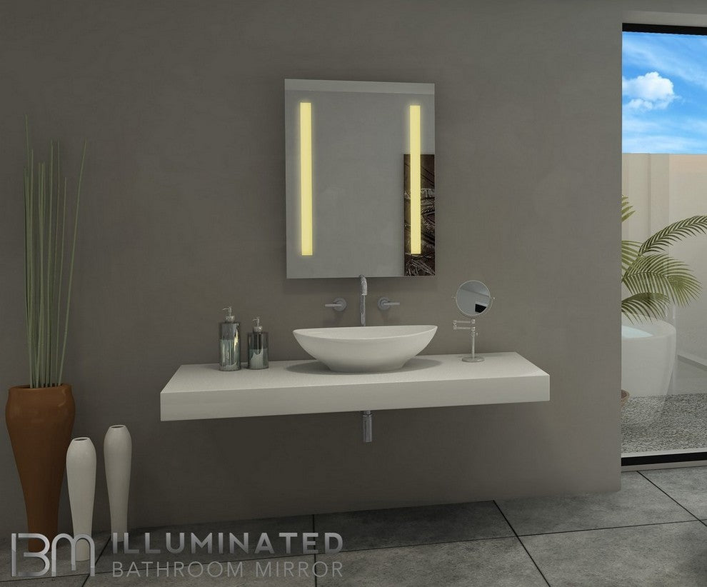 IB MIRROR Dimmable Lighted Bathroom Mirror Verano 24"x32" 3000 K