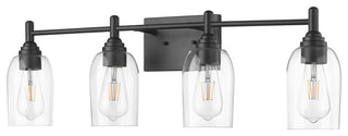 4 Light 30.9 in. Matte Black Vanity Light