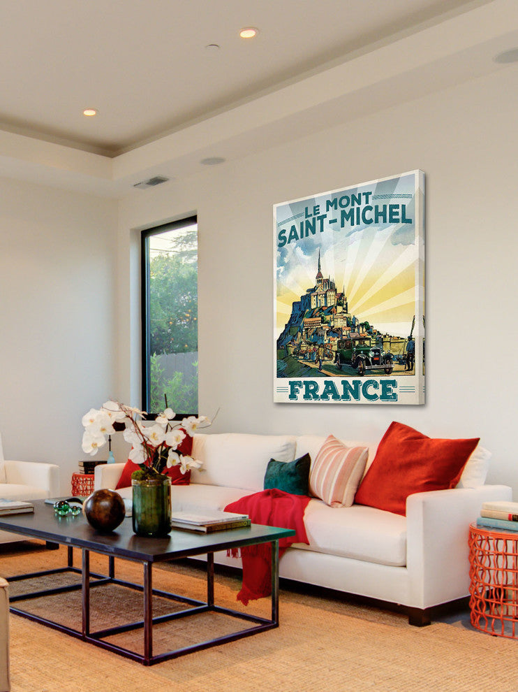 "Le Mont Saint-Michel" Painting Print on Wrapped Canvas