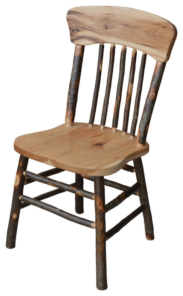 Hickory Panel Back Dining Chair, Rustic Hickory