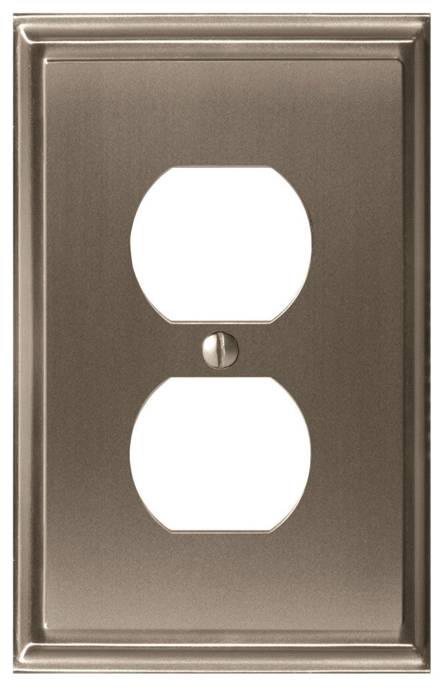 Amerock 2 Plug Wall Plate, Satin Nickel