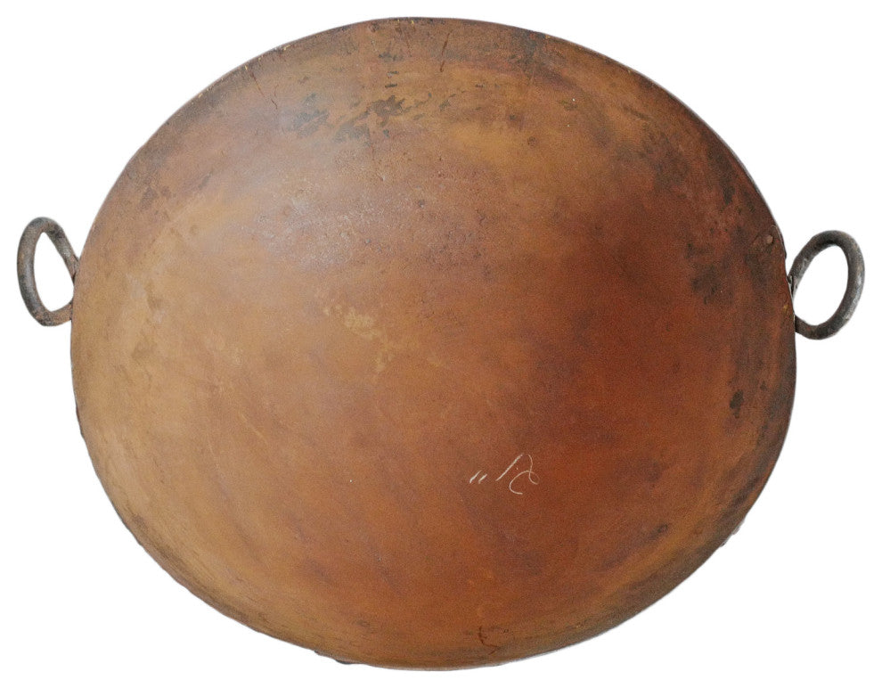 Consigned Vintage Iron Kadai Fire Bowl 3