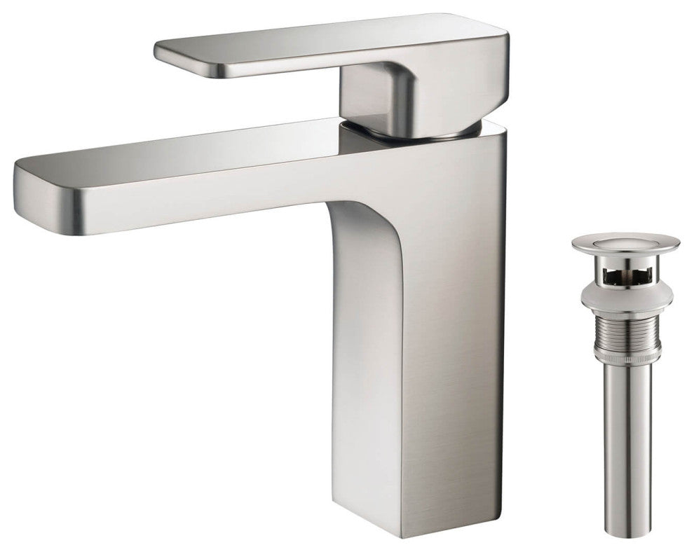 Blaze Single Handle Bathroom Sink Faucet, Brushed Nickel