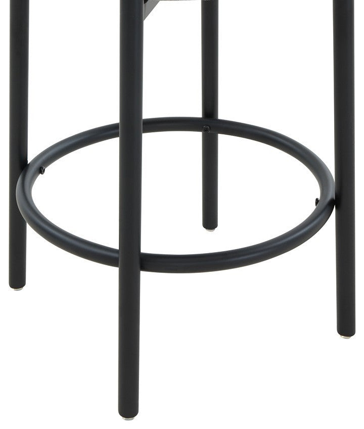 Safavieh Couture Paisleigh Boucle Metal Leg Counter Stool, Grey/Black