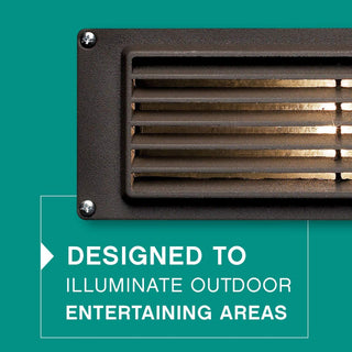 Hardy Island Louvered LED Brick Light in Matte Bronze