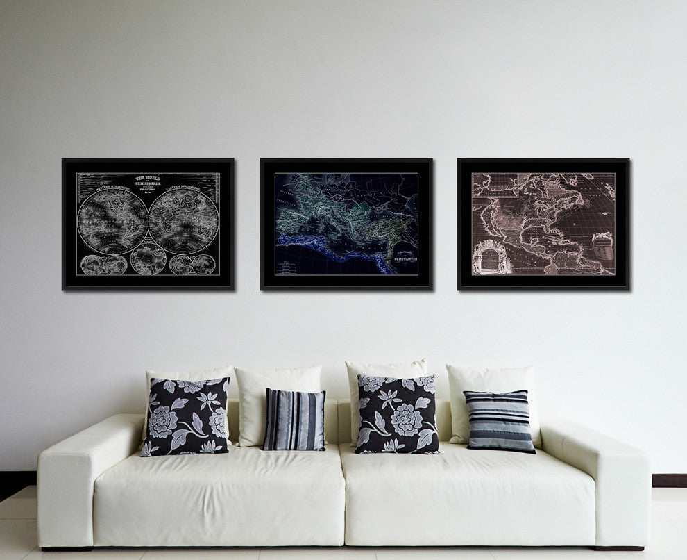 Contantin Empire Vintage Vivid Color Map Canvas, 16"x21"