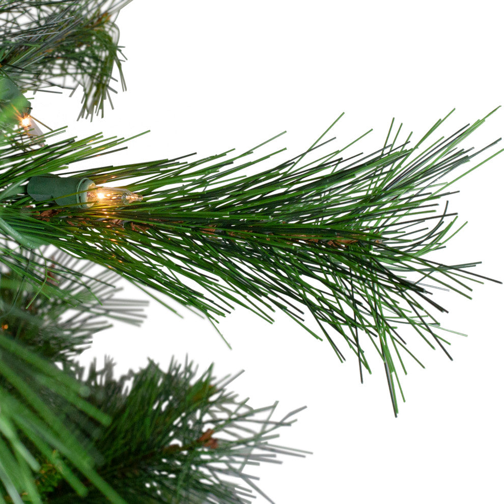 9'' Pre-Lit Canyon Pine Medium Artificial Christmas Tree,  Clear Lights