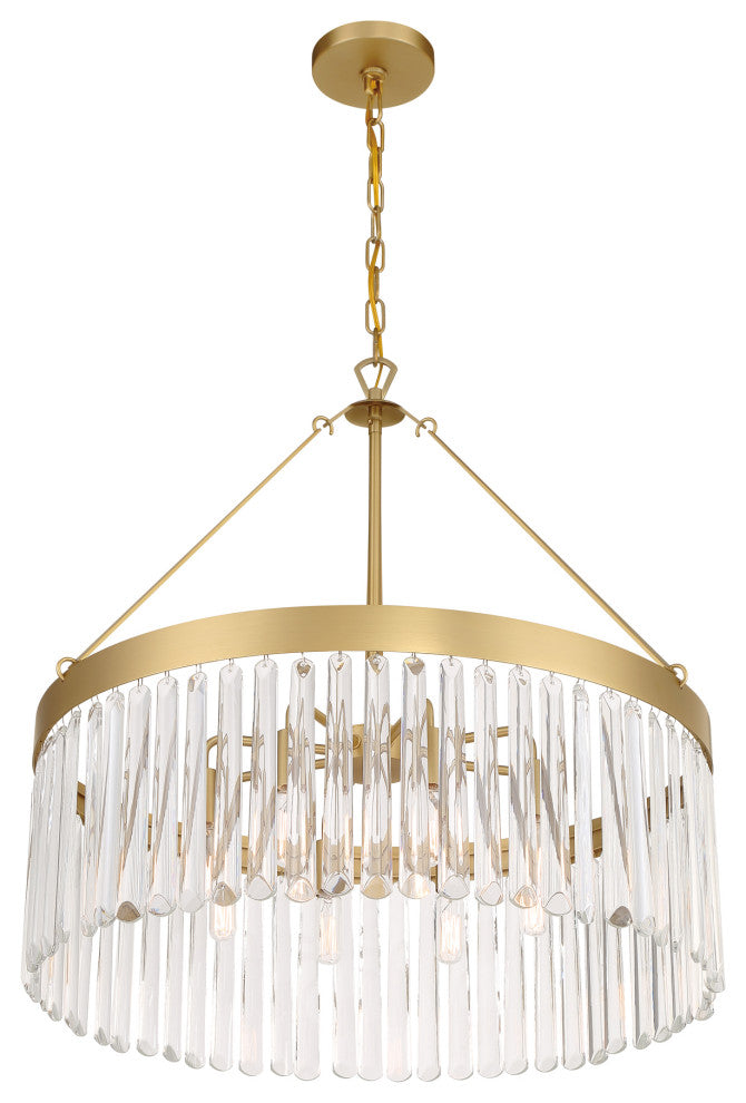 Emory 8 Light Modern Gold Chandelier
