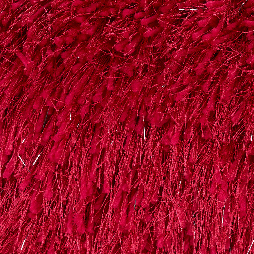 Nourison Home 5"x20" Mina Victory Shag Yarn Shimmer Shag Hot Pink Throw Pillow