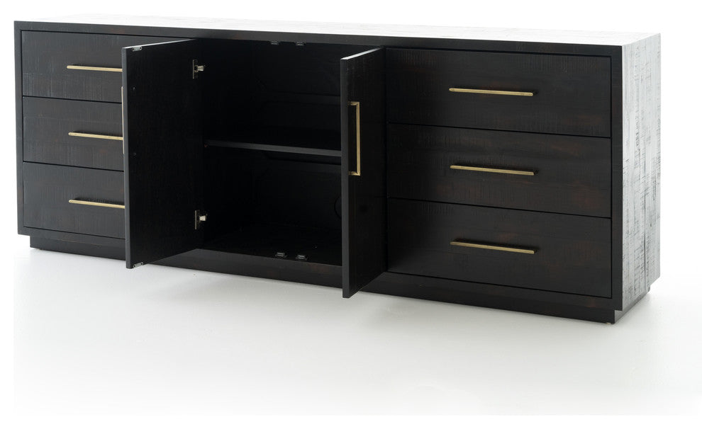 Suki Large Media Console-Burnished Black