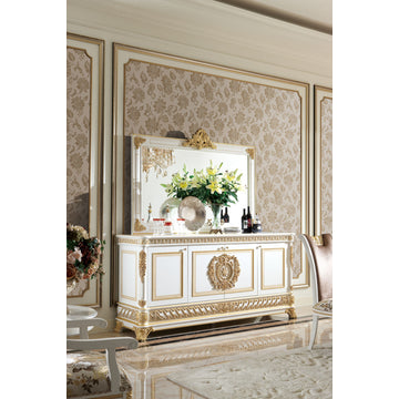 Infinity 87" Buffet, White&gold