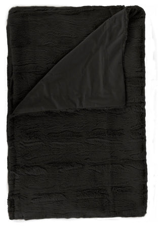 Faux Fur Throw 50"x60", Black