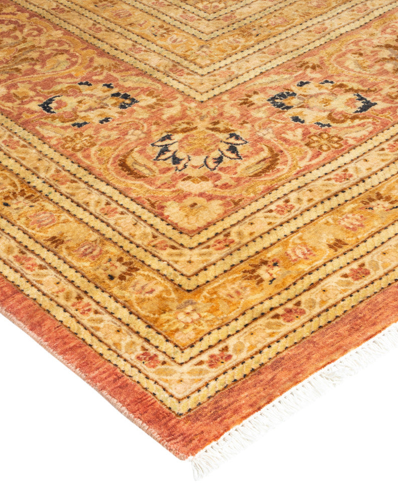 Kutkai One-of-a-Kind Hand-Knotted Area Rug Orange, 9'3"x12'1"
