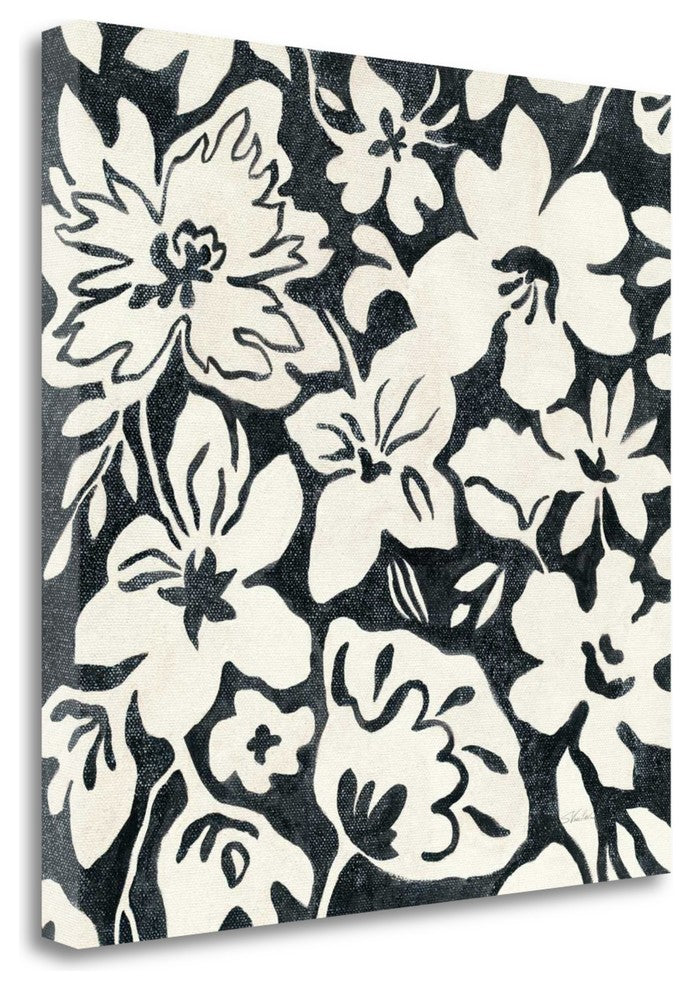"Chalkboard Floral II" By Silvia Vassileva, Giclee Print on Gallery Wrap Canvas