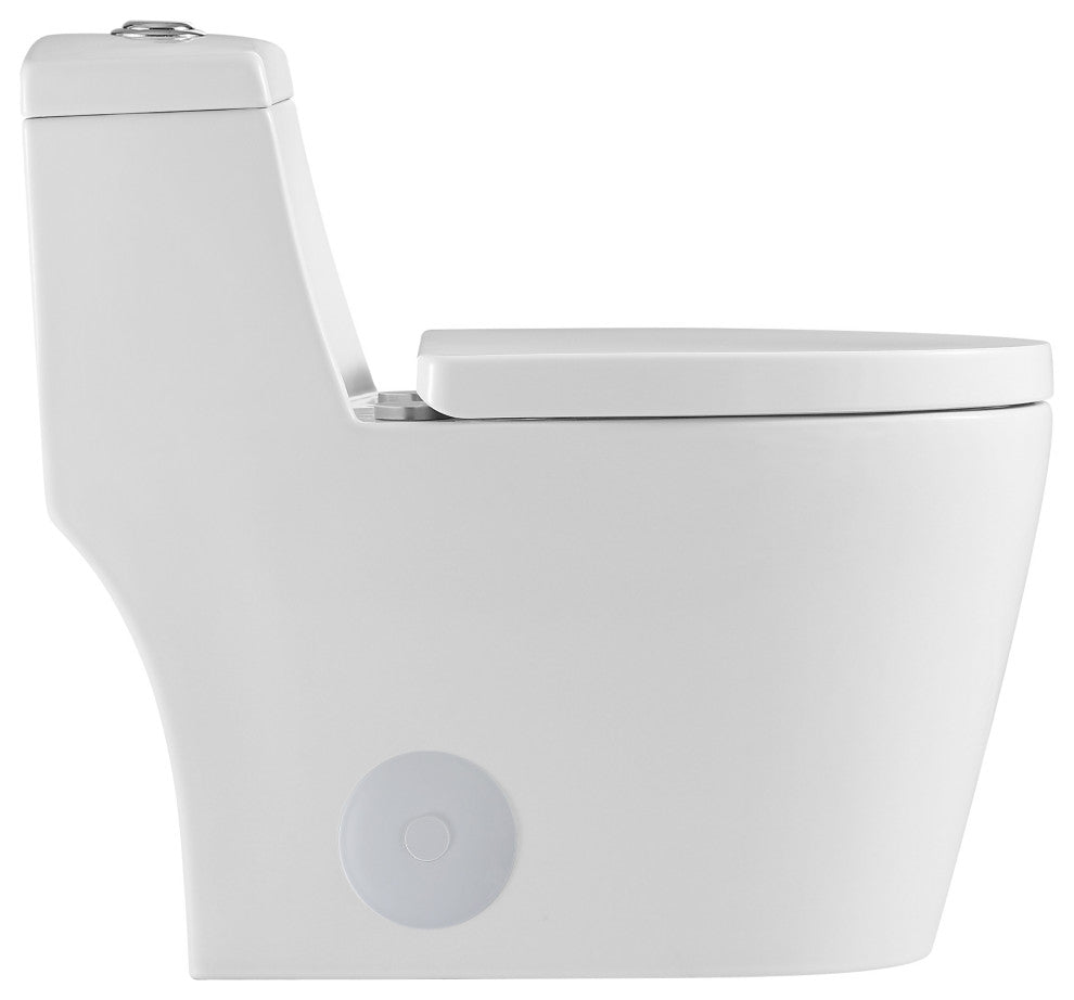 Kingsman Contemporary Modern Design,Elongated Toilet MJ80 Pure White