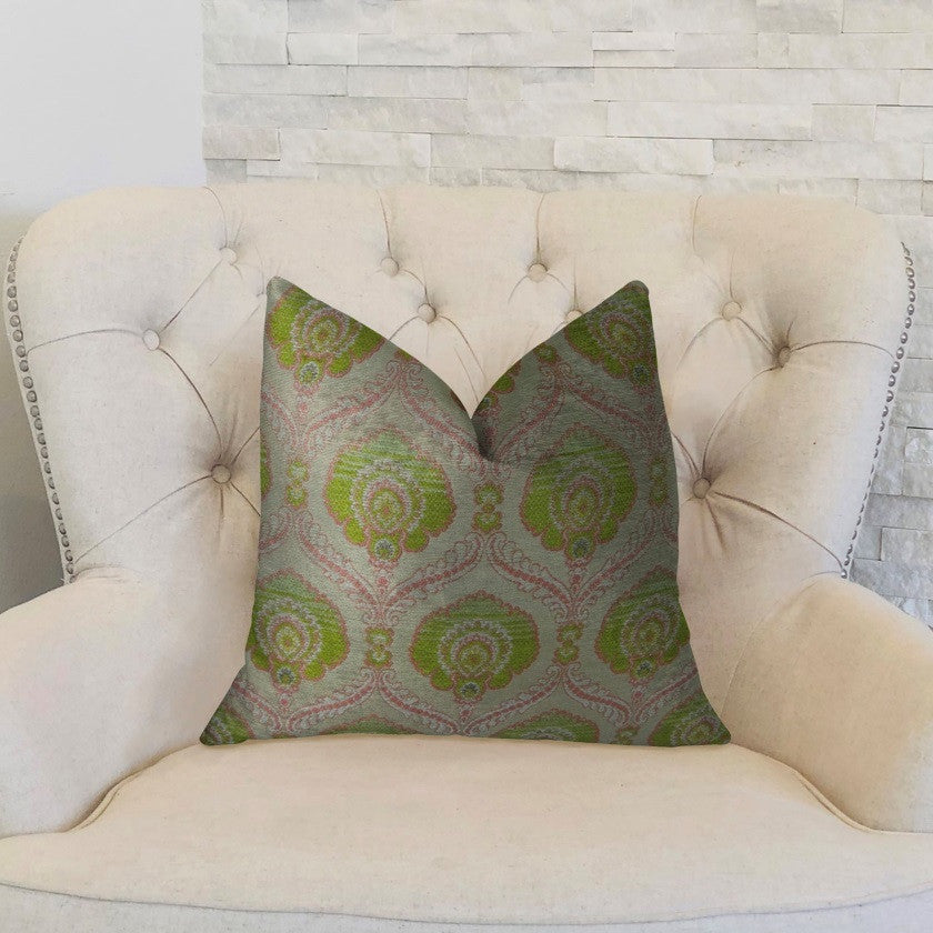 Plutus Tulip Handmade Throw Pillow, (20" x 20")