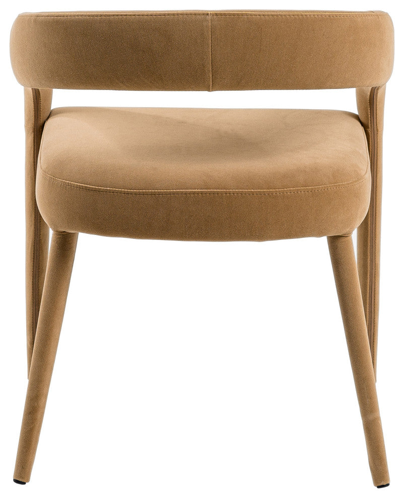 Modrest Mundra Modern Tan Fabric Dining Chair
