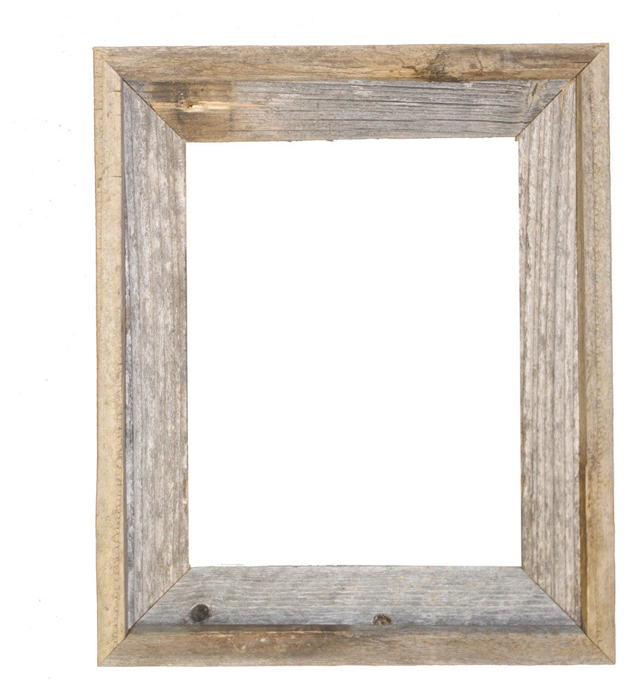 Tulsa Signature Reclaimed Rustic Barn Wood Open Frame, 11"x14"
