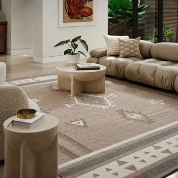 Westerly Southwestern Wool Blend Area Rug, Taupe 10' x 14'