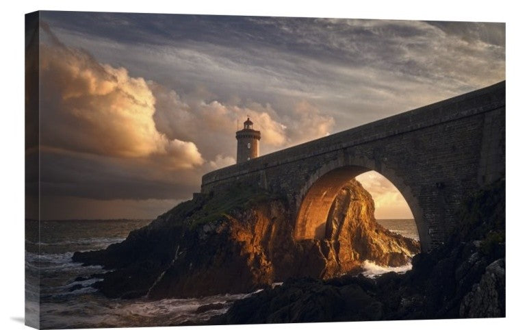 "Under The Bridge" Stretched Canvas Giclee by Denis, 18x12"