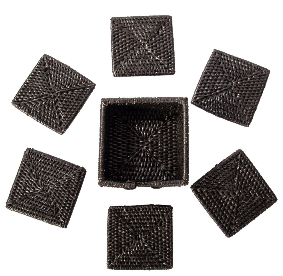Artifacts Rattan 7 Piece Coaster Set