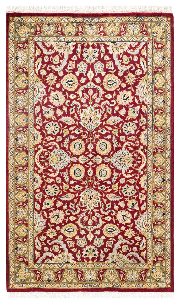 Mogul, One-of-a-Kind Hand-Knotted Area Rug Red, 3' 1" x 5' 1"
