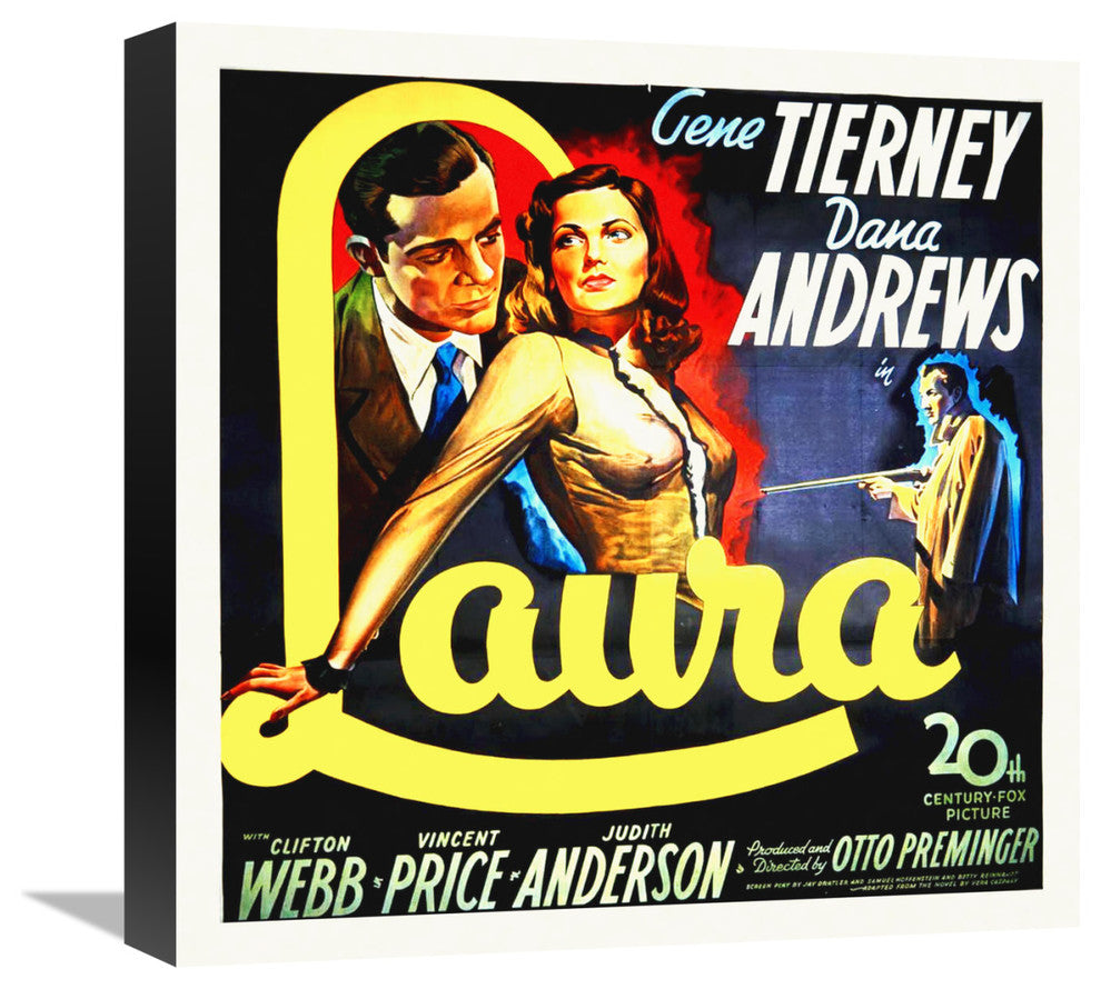 "Laura, 1944" Stretched Canvas Giclee by Hollywood Photo Archive, 16"x16"