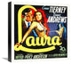 "Laura, 1944" Stretched Canvas Giclee by Hollywood Photo Archive, 16"x16"