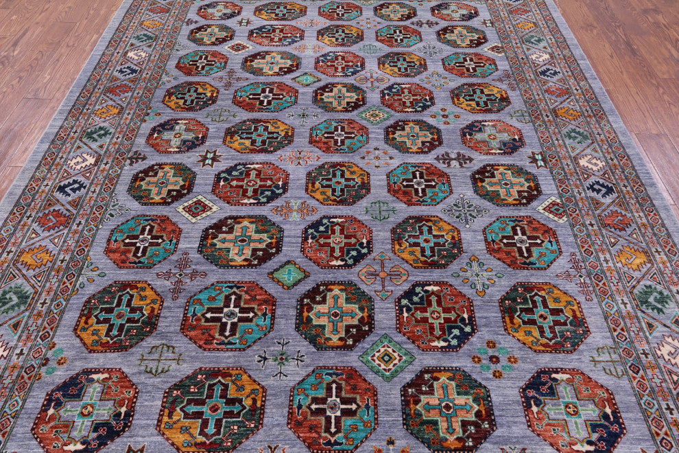 Handmade Bokhara Wool Rug 8' 1" X 11' 0" - Q12777