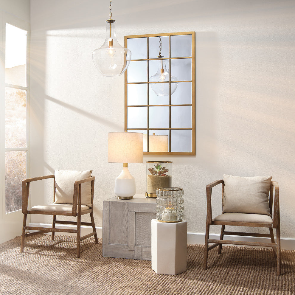 Porto Ceramic Indoor/Outdoor Side Table, White, Small
