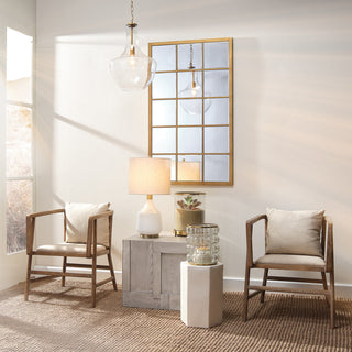 Porto Ceramic Indoor/Outdoor Side Table, White, Small