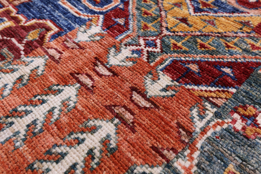 2' 8" X 4' 3" Super Kazak Hand Knotted Wool Rug - Q12769