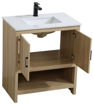 Home Living 30" Single Bathroom Vanity, Mango Wood