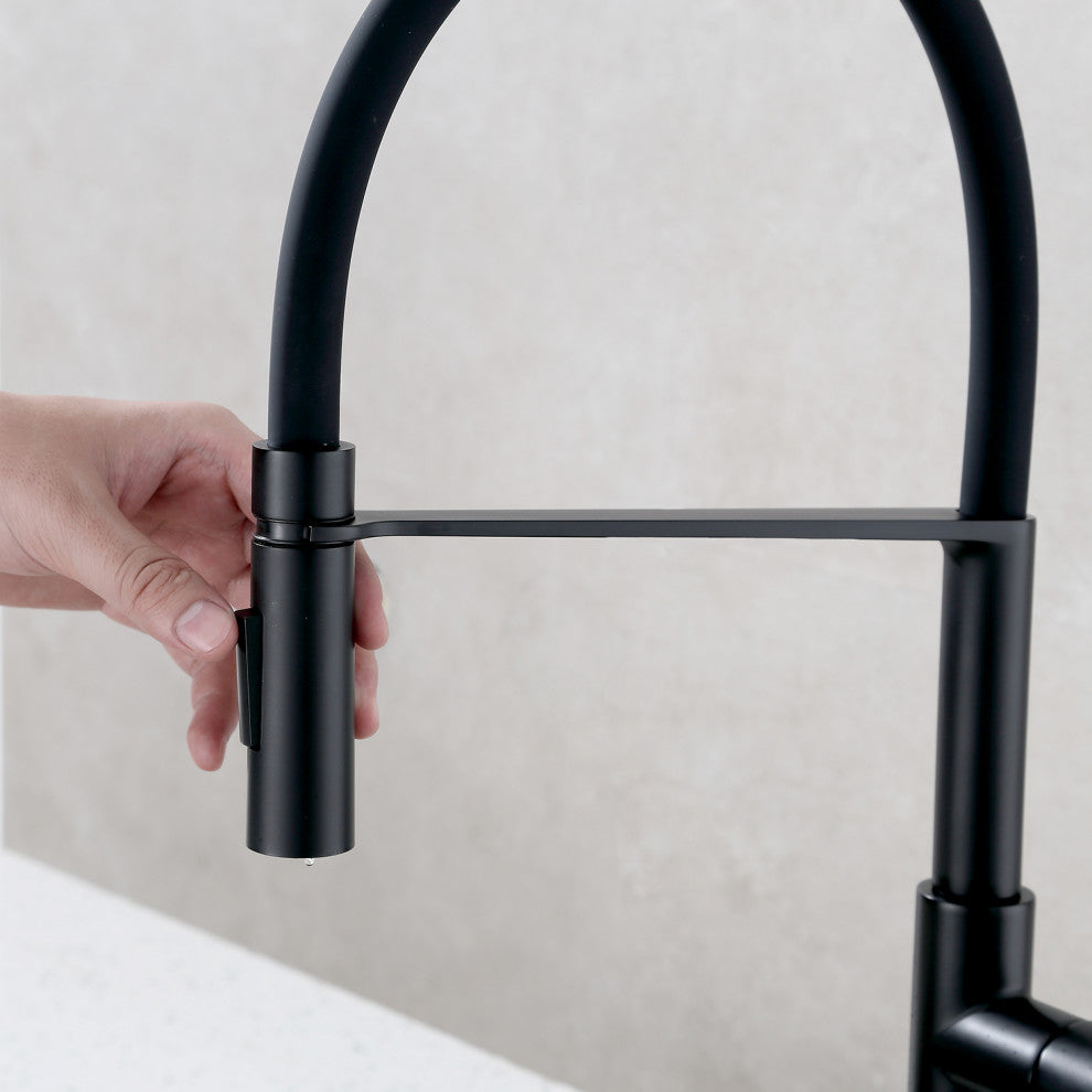 Single Handle Deck Mounted High Arc Pull Out  Kitchen Faucet