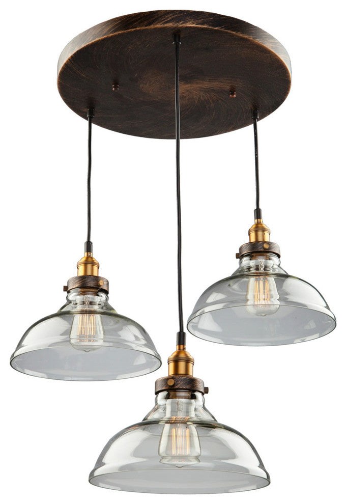 Greenwich 3-Light Oil Rubbed Bronze Pendant