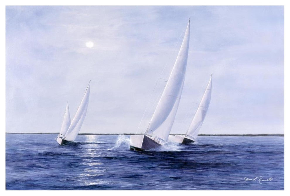 "Blue Sails" Digital Paper Print by Diane Romanello, 20"x14"