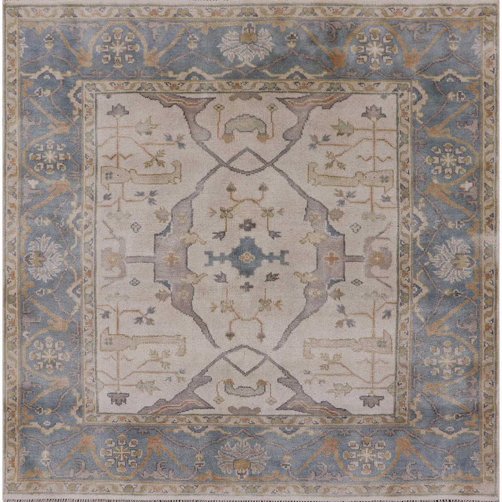 Ahgly Company Indoor Square Mid-Century Modern Area Rugs, 7' Square