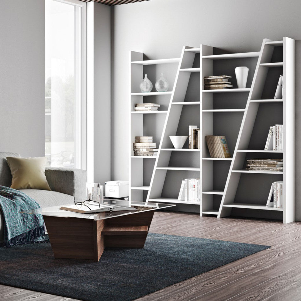 Tema Delta Modern Large Display Shelves , Matte Black