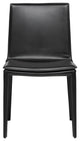 Elite Living Hilton (Set of 2) Modern Leather Upholstered Dining Chair, Black