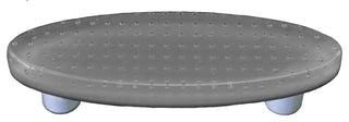 Art Glass Bubbles Pull Oval, Black Post, Bubbles Deco Gray
