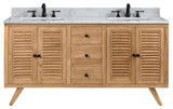 Avanity Harper Vanity Combo, Natural Teak, 60"