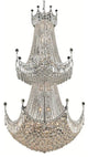 Elegant Corona Foyer Hall Light, Chrome Finish With Royal Cut Crystal