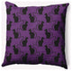 18" x 18" Spooky Cats Indoor/Outdoor Polyester Throw Pillow, Amethyst