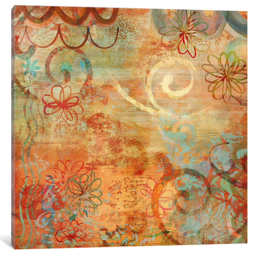 "Happy Days I" by Emily Dunn, Canvas Print, 26"x26"