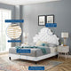 Gwyneth Tufted Performance Velvet King Platform Bed - White